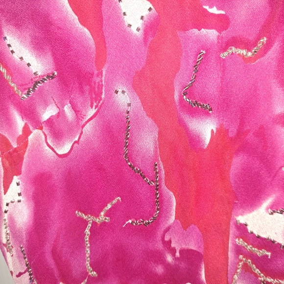 Lexus Bright Magenta Long Party With Shawl Dress Size 10 - Picture 5 of 7